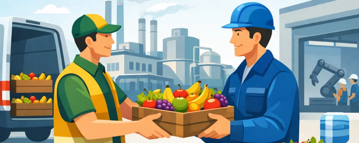 Frugtlevering til industriarbejdspladser der virker
