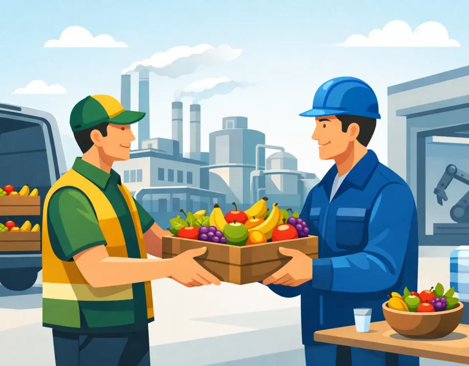Frugtlevering til industriarbejdspladser der virker