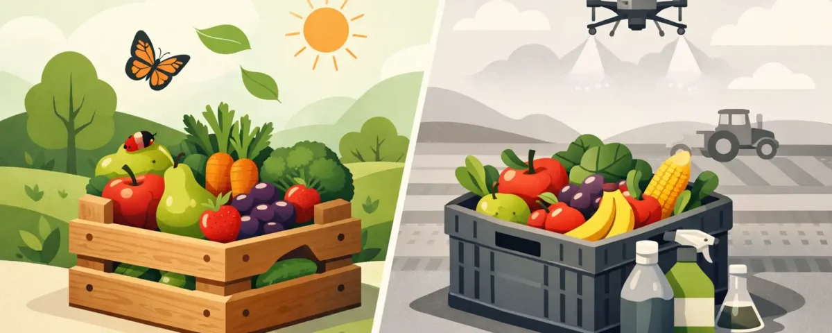 Økologiske frugtkasser versus konventionelle