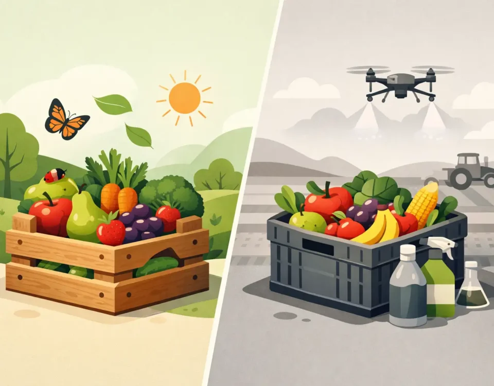 Økologiske frugtkasser versus konventionelle