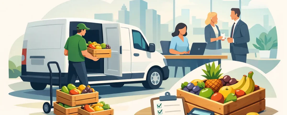 Hvad koster levering af frugtkasser til jobbet?