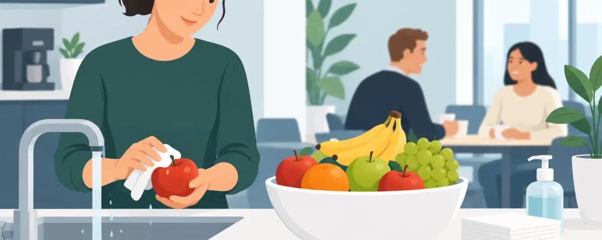 Guide til hygiejne omkring fællesfrugt på job