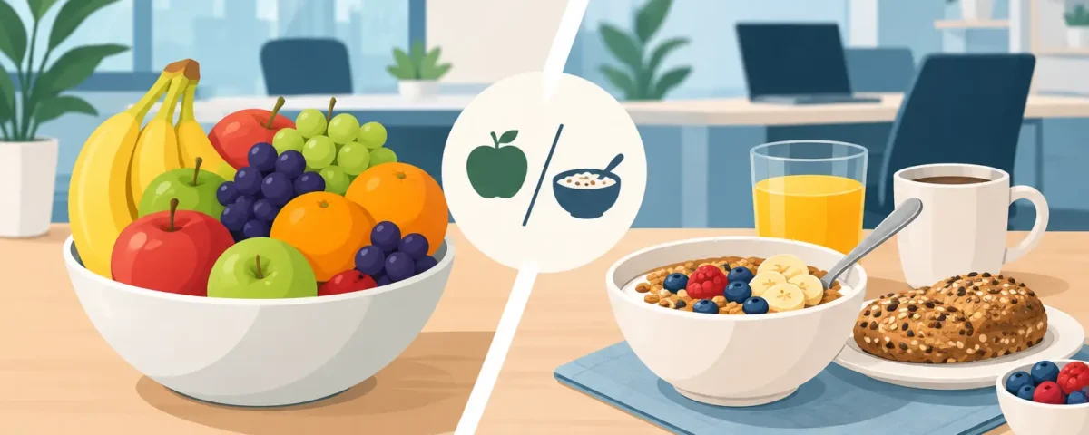 Kontorfrugt eller morgenmadsordning på jobbet?